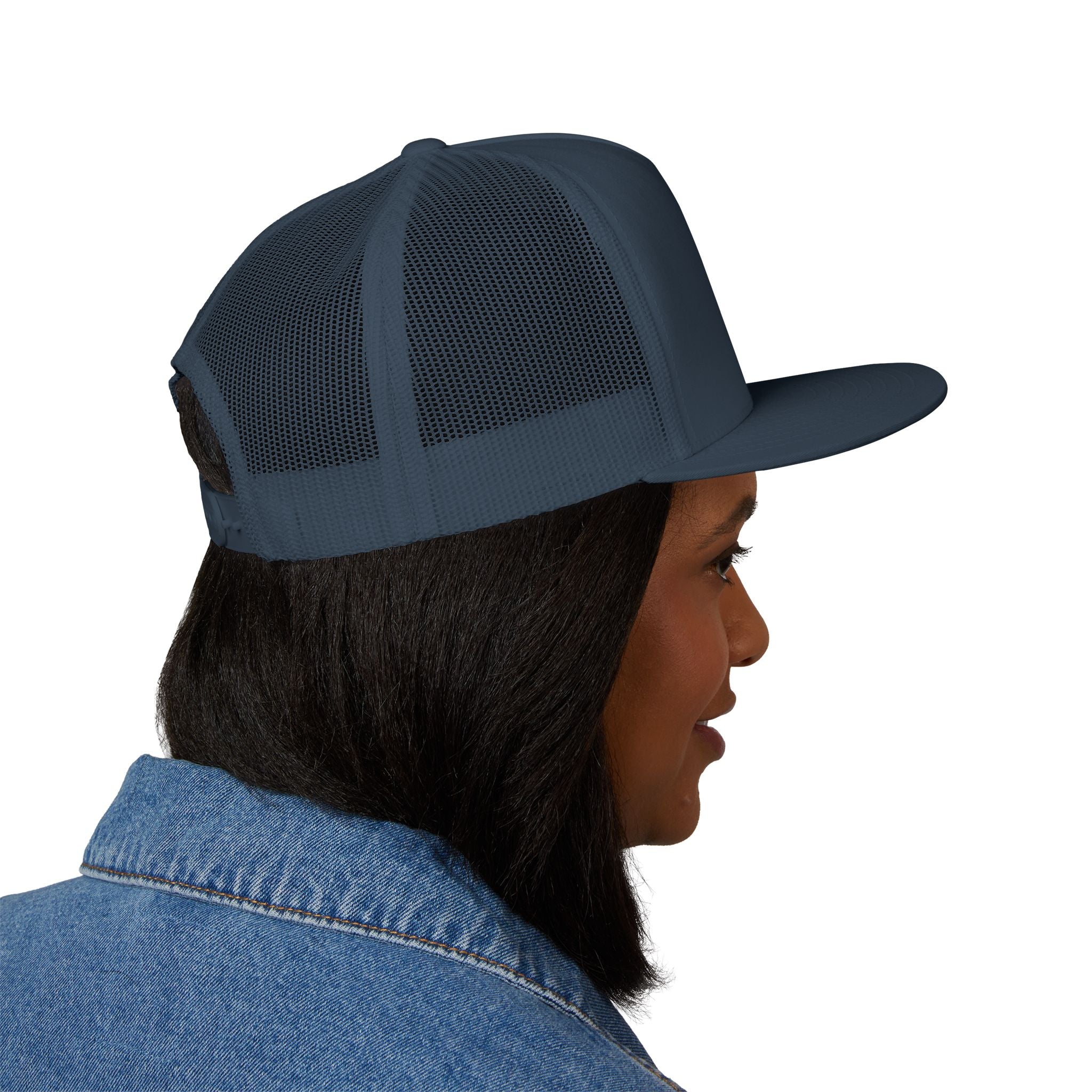 Five Panel Trucker Hat - Flat Bill