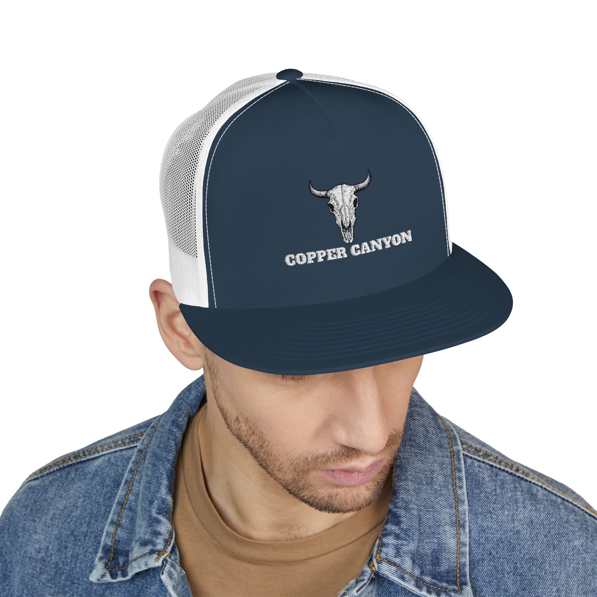 Five Panel Trucker Hat - Flat Bill